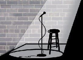New comedian learning how to handle an unresponsive audience