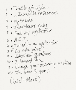Conventional stand-up comedy set list